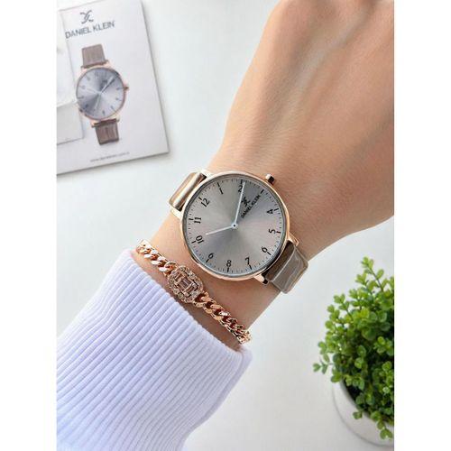 Daniel Klein Deri Kordonlu 2 Yıl Garantili 3 Atm Suya Dayanıklı Kadın Kol Saati+Bileklik BD.12810.2