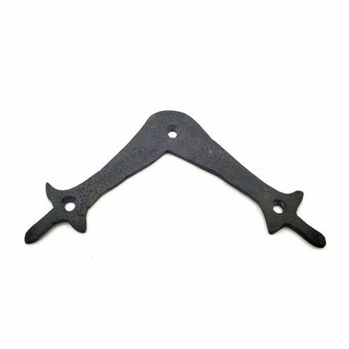 Antika Tarz Dekoratif Pirinç Zambak Gönye - Üst, 107x107 Mm, Oksit