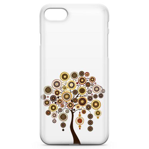 Apple iPhone 8 Kılıf Kahverengi Motifler Arka Kapak Koruma Desenli Full Koruyucu