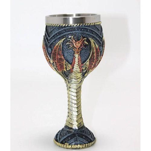 Ejderha Tasarımı 3d Kabartmalı Çelik Kadeh Bardak Alk4376