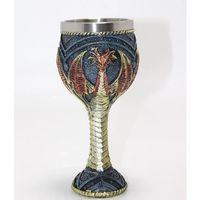 Ejderha Tasarımı 3d Kabartmalı Çelik Kadeh Bardak Alk4376