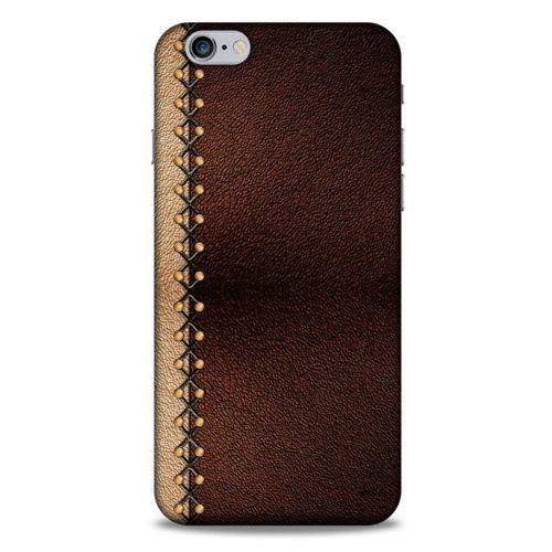 Apple Iphone 6S Plus Kılıf Patchwork (21) Koruyucu Kapak Kahve Gold