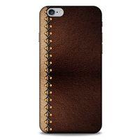 Apple Iphone 6S Plus Kılıf Patchwork (21) Koruyucu Kapak Kahve Gold