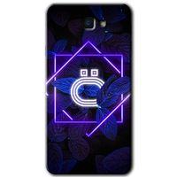 Galaxy J7 Prime 2 Kılıf HD Desen Baskılı Arka Kapak - Dark Neon Yaprak Ö Harfi