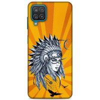 Lopard Samsung Galaxy A12 Uyumlu Kılıf Tattoo's (45) Liquid Air Kılıf Kızılderili Dövmesi