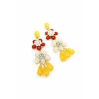 Çiçek Küpe - Kırmızı