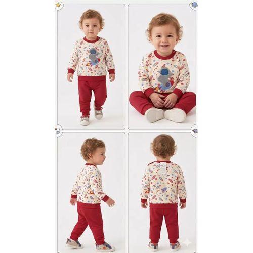 6/18 Ay Galaksi Baskılı Bebek Takımı