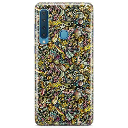 Samsung Galaxy A9 2018 Kılıf Şapka Eldiven Doodle Arka Kapak Koruma Desenli Full Koruyucu