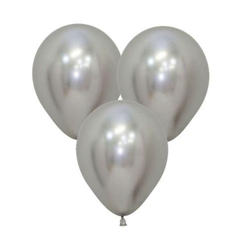Gemar Metalik Balon Gümüş Silver - 15 adet