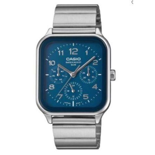 Casio MTP-M306D-2AVDF Quartz Çelik Gri Lacivert Kadran 34 mm Erkek Kol Saati