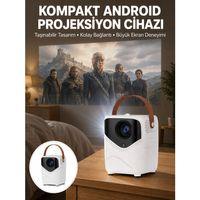 Projeksiyon Ev Sineması Bluetooth 4k Hd Kaliteli Görüntü Kumandalı Yeni Nesil