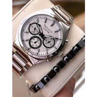 Ferrucci İç Fonksiyonları Aktif 30mt Suya Dayanıklı Çelik Kordon + Bİleklik Hediyeli Erkek Kol Saati VS.BLKT.0752