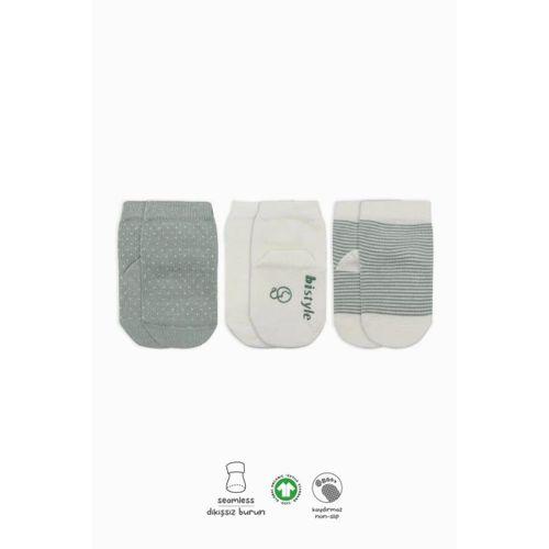 Puanlı Kaymaz Penye Soket Çorap 3’lü Nil Renk, Şık ve Rahat Tasarım