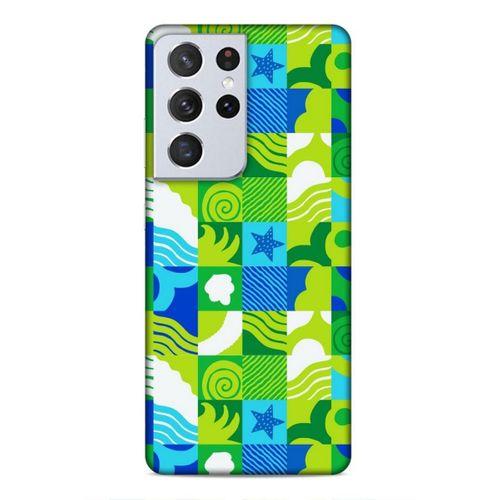 Samsung Galaxy S21 Ultra Uyumlu Kılıf Insomnia (46) Core Armor Kılıf Laci Yeşil