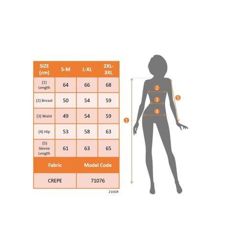 Kadın Uzun Kollu Yaka Düğme Detay Güpürlü Kol Krep Bluz