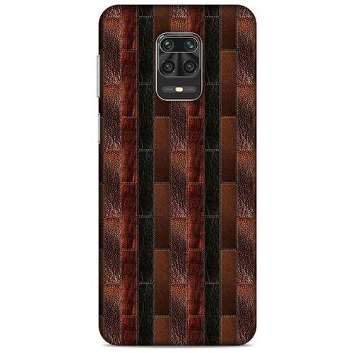 Xiaomi Redmi Note 9 Pro Kılıf Patchwork (8) Baskılı Kılıf Siyah Kahverengi