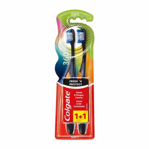 Colgate 360 Derece Fresh N Protect Yumuşak Diş Fırçası 1+1