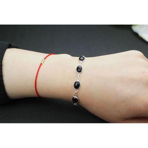 925 Ayar Gümüş Oniks Taşlı Bileklik