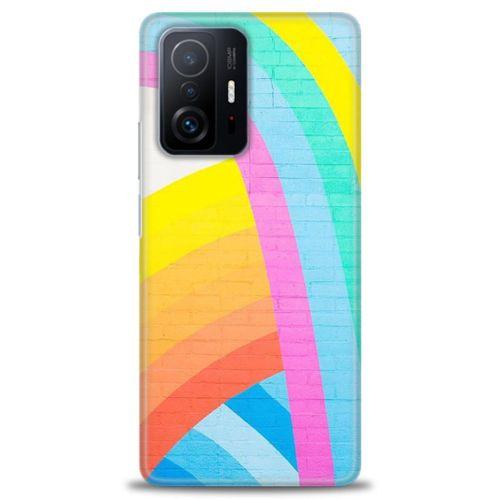 Xiaomi Mi 11T Kılıf HD Baskılı Kılıf - Renkli Duvar + Tam Ekran Koruyucu