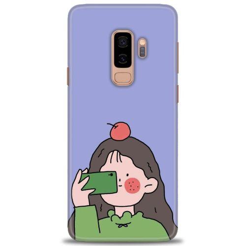 Samsung Galaxy S9 Plus Kılıf HD Baskılı Kılıf - Yeşil Kız + Tam Ekran Koruyucu