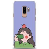 Samsung Galaxy S9 Plus Kılıf HD Baskılı Kılıf - Yeşil Kız + Tam Ekran Koruyucu