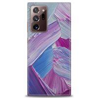 Samsung Galaxy Note 20 Ultra Kılıf HD Baskılı Kılıf - Purple + Tam Ekran Koruyucu