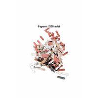 Açık Kırmızı 15 x 5 mm Dantel Oya Yazma Halhal Abiye Lazer Kesim Pul 200 adet / 8 gram