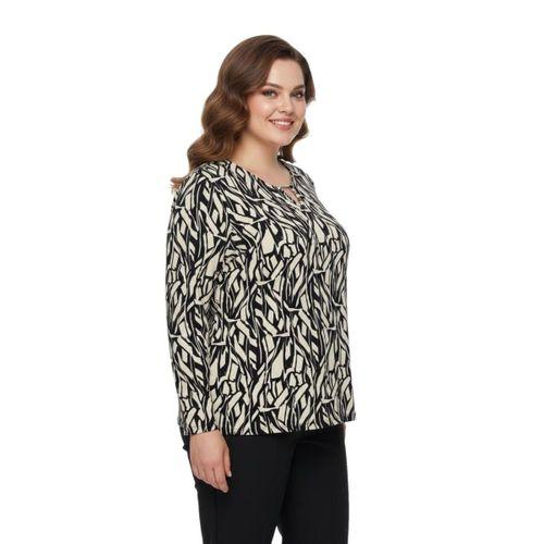 Kadın V Yaka Modelli Baskılı Bluz BGL-ST05102