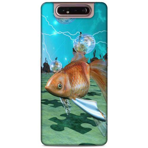 Lopard Samsung Galaxy A80 Uyumlu Kılıf Manipülasyon ☻ (29) Arka Koruma Kılıfı Baskılı