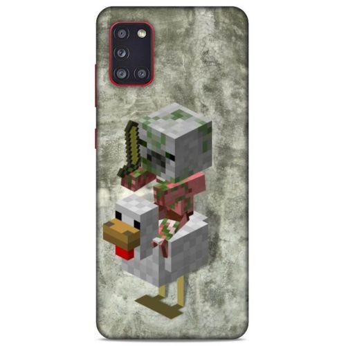 Lopard Samsung Galaxy A31 Uyumlu Kılıf PiXel (43) Thin Fit Kılıf Tavuk MC