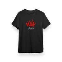 Stray Kids Kingdom Siyah Kısa kol Erkek Tshirt