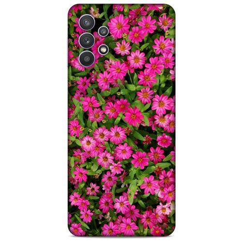 Lopard Samsung Galaxy A32 Uyumlu Kılıf Bahar (40) Fit Silikon Kılıf Koyu Pembe