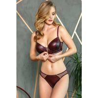 Deri Görünümlü Balenli Destekli Dolgulu Askıları Çıkabilen Ortası Fermuarlı Büstiyer Sütyen Ve Slip Takım