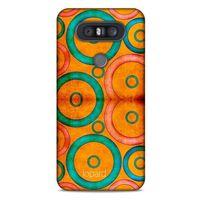 LG K41S - K51S Kılıf Pastel Renkler (39) Liquid Crystal Kılıf Turuncu Yeşil