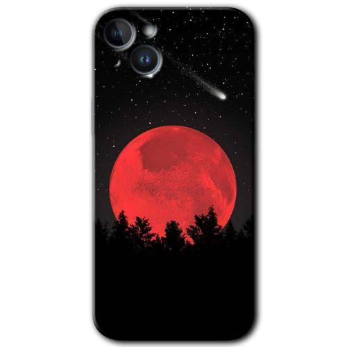 iPhone 14 HD Baskılı Kılıf + 9D Tam Ekran Koruyucu - Kanlı Ay