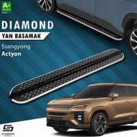 S-Dizayn Ssangyong Actyon Diamond Krom Yan Basamak 183 Cm 2024 Üzeri A+ Kalite