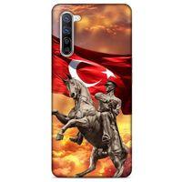 Oppo Reno 3 Pro 5g Kılıf Atatürk (47) Crystal Flex Kılıf Kızıl Bulut