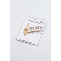 Sol Anahtarı Broş - Altın