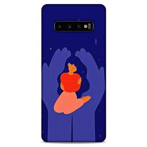 Samsung Galaxy S10 Plus Kılıf Depresyon (7) Telefon Kılıfı Koyu Kahverengi