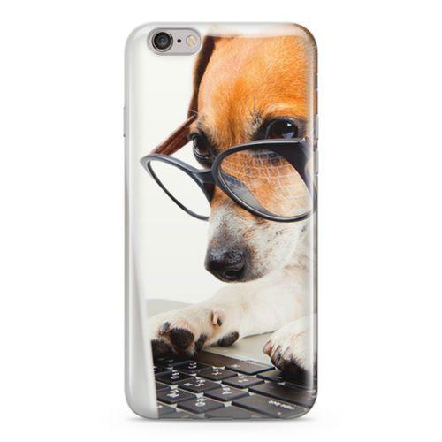 Apple iPhone 6 Plus - 6S Plus Kılıf Gözlüklü Terrier Arka Kapak Koruma Desenli Full Koruyucu