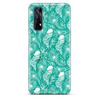Oppo Realme 7 Kılıf Desenli Özel Seri Tüyler (45) Liquid Air Kılıf