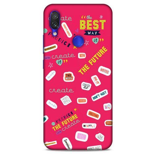 Xiaomi Redmi Note 7 Uyumlu Kılıf Pembe Delisi (44) Tough Armor Kılıf Writing