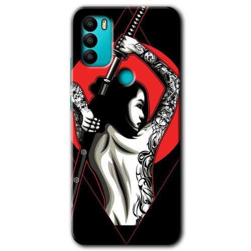 GM 21 Plus Kılıf HD Desen Baskılı Arka Kapak - Samurai Girl + Kırılmaz Cam