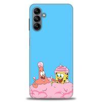 Samsung Galaxy A04S Kılıf HD Baskılı Kılıf - SpongeBob + Tam Ekran Koruyucu