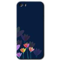Potkal Hediye Fabrikası iPhone 5s HD Baskılı Kılıf + 9D Tam Ekran Koruyucu - Çizim Çiçekleri