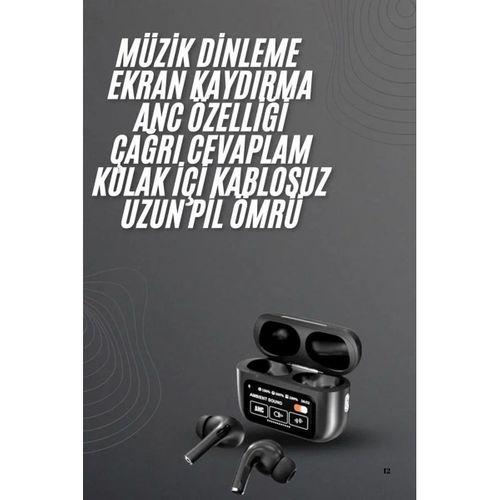Kulak İçi Bluetooth Kulaklık Ekranlı Müzik Dinleme Çağrı Cevaplama Siyah