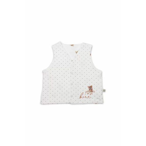 Bistyle I Am So Bear Çift Taraflı Bebe Yelek 18103 Bej Ekru