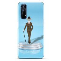 Oppo Realme 7 Kılıf FunnyMaX (45) Liquid Air Kılıf Açık Mavi Köpek