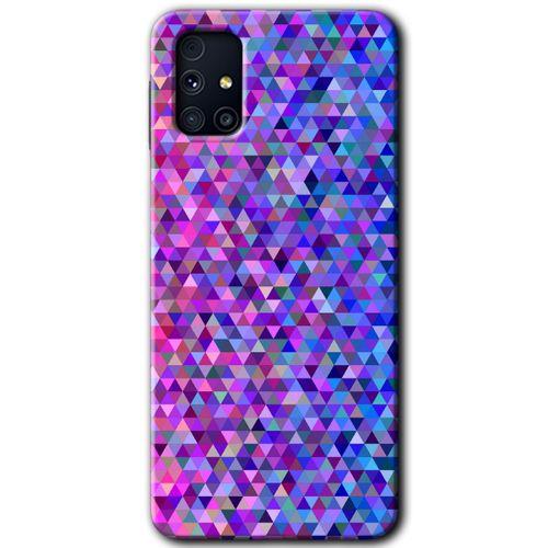 Samsung Galaxy M31s Kılıf Baskılı Kapak - Pixel Mozaik +Tam Kaplayan Mat Seramik