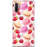 Samsung Galaxy Note 10 Plus Kılıf HD Baskılı Kılıf - Makaron ve Çilekler + Tam Ekran Koruyucu